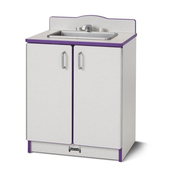 Jonti-Craft Play Kitchen Sink, Purple Edge, 20inWx15inDx27inH, Gray JNT2408JCWW004 - main